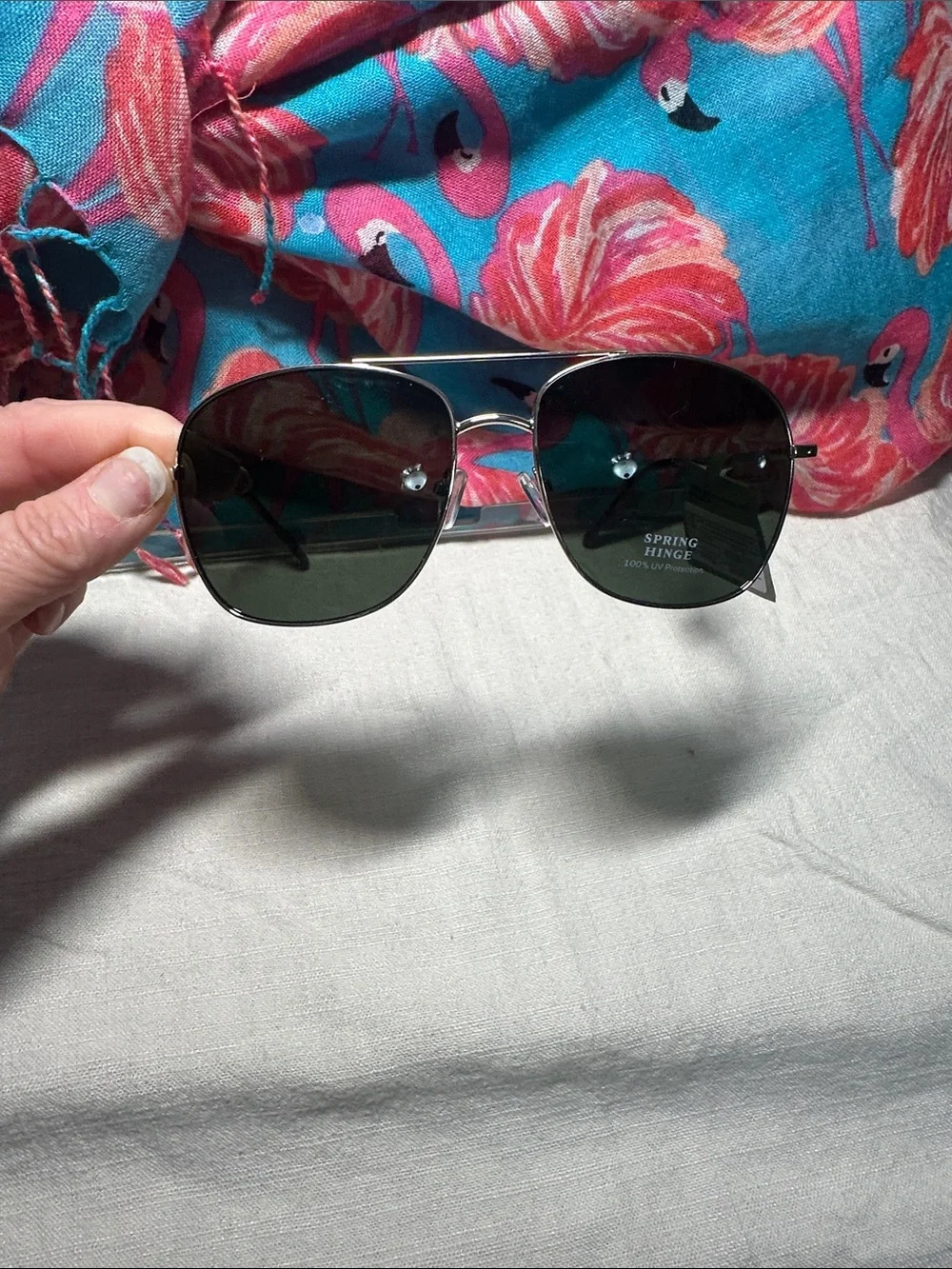 Men's Silver Frame Black Lens Sunglasses - by Goodfellow & Co. NWT